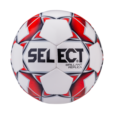 Мяч футбольный Brillant Replica 811608, №4, белый/красный/серый 1/25