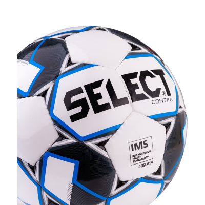Мяч футбольный Contra IMS 812310, №5, белый/черный/синий